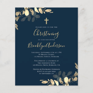 Inbjudan till budgetmarinen Guld Eucalyptus Christ