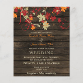 Inbjudan till budgetposten Barn Wood Rustic Fall W