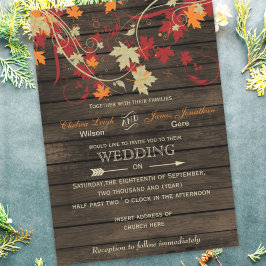 Inbjudan till budgetposten Barn Wood Rustic Fall W