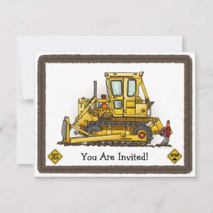 Inbjudan till Bulldozer Dozer Kids Party