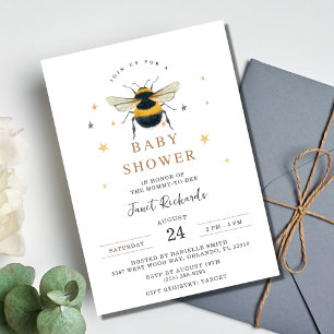 Inbjudan till Bumblebee Baby Shower för mamma till