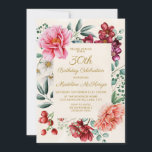 Inbjudan till Burgundy Rosa Blommigt 30års födelse<br><div class="desc">Söt rosa med burgnisk och vit blommigt och gigantisk inbjudan till botaniskt 30års födelsedag-parti. Kontakta mig om du behöver hjälp med dina anpassningar eller om du vill be om ytterligare matchning eller samordning av Zazzle-produkter för party.</div>