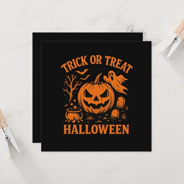 Inbjudan till Bus eller godis Halloween (Fram/Back In Situ)