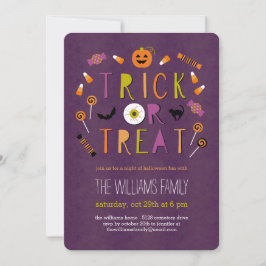 Inbjudan till bus eller godis Halloween fest