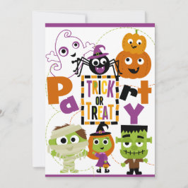 Inbjudan till bus eller godis Halloween fest