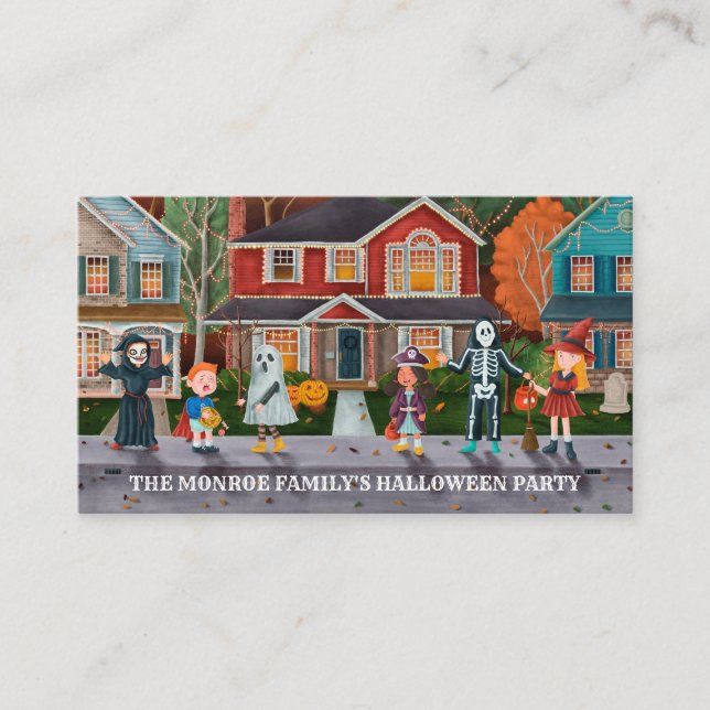 Inbjudan till bus eller godis, Halloween fest Bilj (Framsida)