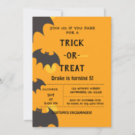 Inbjudan till bus eller godis, Halloween Fladdermu