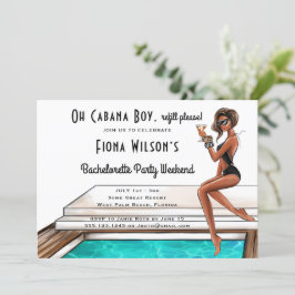Inbjudan till Cabana Boy Bachelorette Party Helg