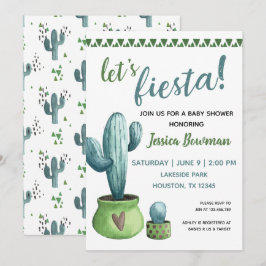 Inbjudan till Cactus Fiesta Boy Baby Shower