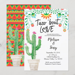 Inbjudan till Cactus Succulent Par Shower