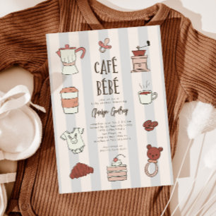 Inbjudan till Cafe Bebe Blue Baby Shower