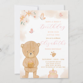 Inbjudan till Cake Teddy Birthday