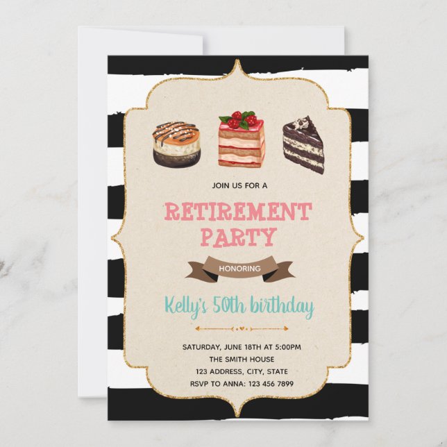 Inbjudan till Cakes-pension (Framsida)