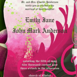 Inbjudan till Cala Lily Flower Wedding