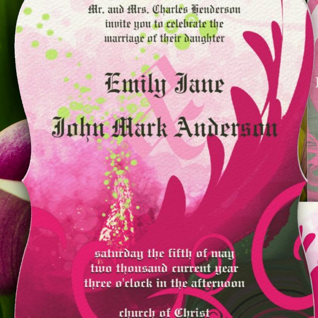 Inbjudan till Cala Lily Flower Wedding (Skapare uppladdad)