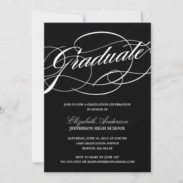 Inbjudan till Calligraphy Script Studenten (Framsida)