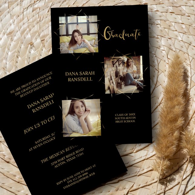 Inbjudan till Calligraphy Three Photos Student (Skapare uppladdad)