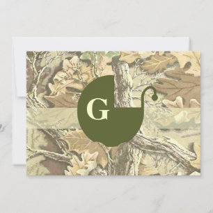 Inbjudan till Camo Elegant Baby Shower