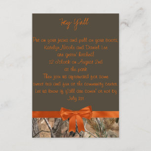 Inbjudan till Camo Wedding
