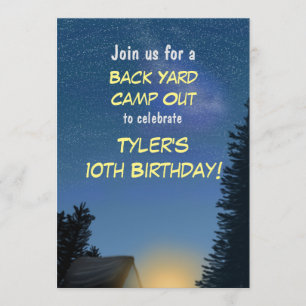 Inbjudan till Camp Out Starry Night Party
