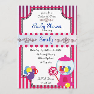 Inbjudan till Candies and Sweets Baby Shower