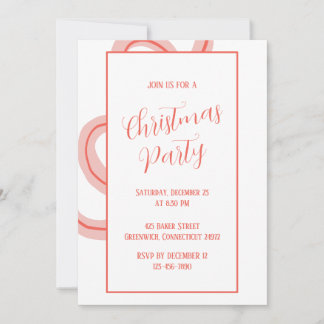 Inbjudan till Candy cane-inspirerad julfest