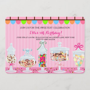 Inbjudan till Candyland Sweet Shoppe Birthday
