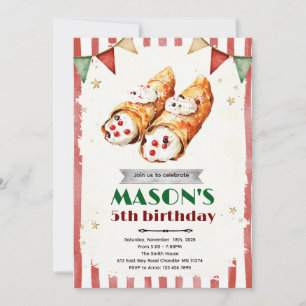Inbjudan till Cannoli Italienskt Temapartaj