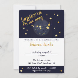 Inbjudan till Capricorn zodiac Baby Shower