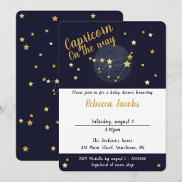Inbjudan till Capricorn zodiac Baby Shower