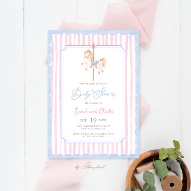 Inbjudan till Carousel Baby Shower (Skapare uppladdad)