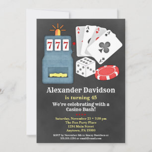 Inbjudan till Casino Birthday Poker Gambling Vegas