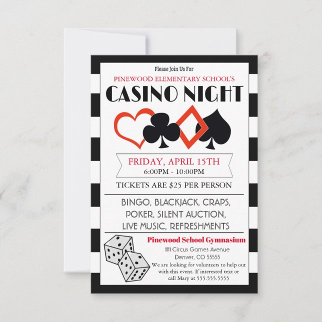 Inbjudan till Casino-kvällens händelsegrupp (Framsida)