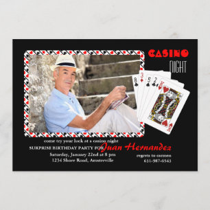 Inbjudan till Casino-nattfoto