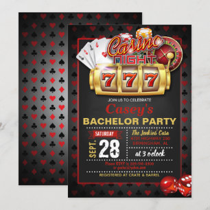 Inbjudan till Casino Night Bachelor Party