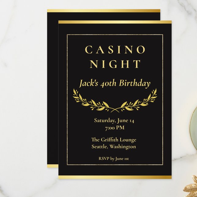 Inbjudan till Casino Night | Födelsedagsfest med P (Skapare uppladdad)