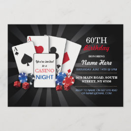 Inbjudan till Casino Night Las Vegas Party på föde