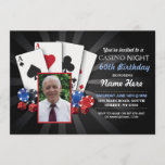 Inbjudan till Casino Night Las Vegas Photo Birthda<br><div class="desc">Fotokasino Nattes Party Design. Perfekt för vilken ålder som helst. Ändra bara texten till kostym i party. Utskrift bakåt ingår.</div>