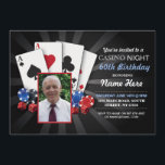 Inbjudan till Casino Night Las Vegas Photo Birthda<br><div class="desc">Fotokasino Nattes Party Design. Perfekt för vilken ålder som helst. Ändra bara texten till kostym i party. Utskrift bakåt ingår.</div>