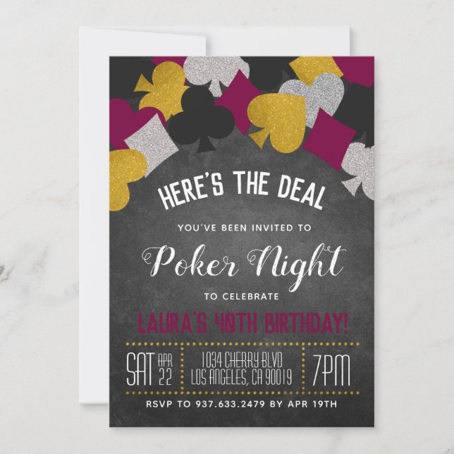 Inbjudan till Casino Poker (Framsida)