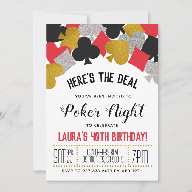 Inbjudan till Casino Poker (Framsida)