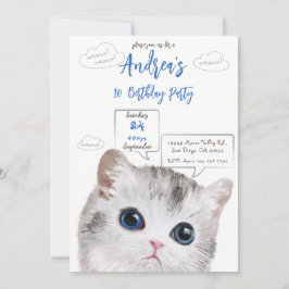 Inbjudan till Cat Thated Birthday - Barn Birthday