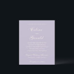 Inbjudan till Celine Lilac Elegant bröllop<br><div class="desc">Klassiska bröllopsinbjudningar med enkel och tidlös design med elegant och traditionell serif typsnitt.</div>