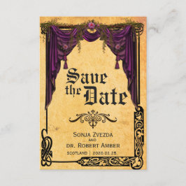 Inbjudan till Celtic Curtain Bröllop spara datum