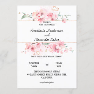 Inbjudan till ceremonin i bröllop.