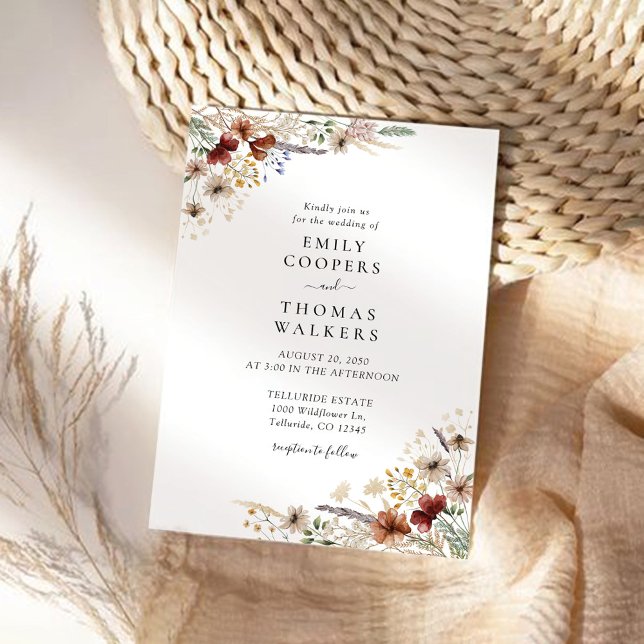 Inbjudan till Ceremony Tiny Wildblomme Bröllop (Skapare uppladdad)