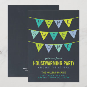 Inbjudan till Chalkboard Bunting Houseworkteknik