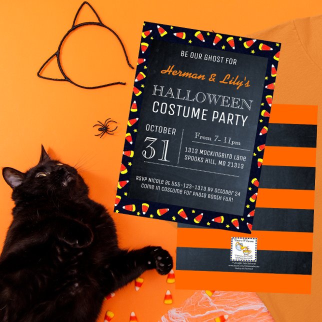 Inbjudan till Chalkboard Halloween fest (Skapare uppladdad)