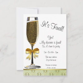 Inbjudan till Champagne Flute Divorce Party
