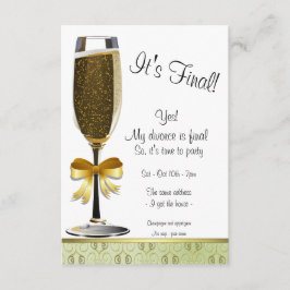 Inbjudan till Champagne Flute Divorce Party